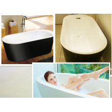 Color Black Skirt White Tub Free Standing Bath